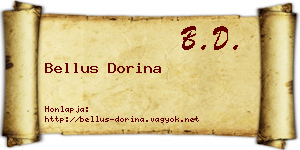 Bellus Dorina névjegykártya